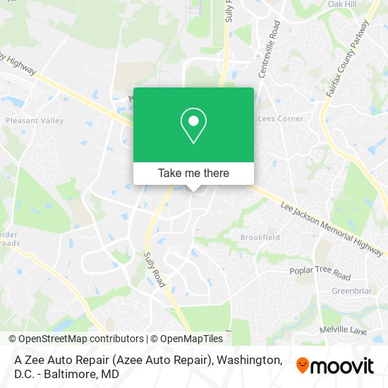 A Zee Auto Repair (Azee Auto Repair) map