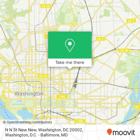 Mapa de N N St New New, Washington, DC 20002