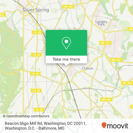 Beacon Sligo Mill Rd, Washington, DC 20011 map