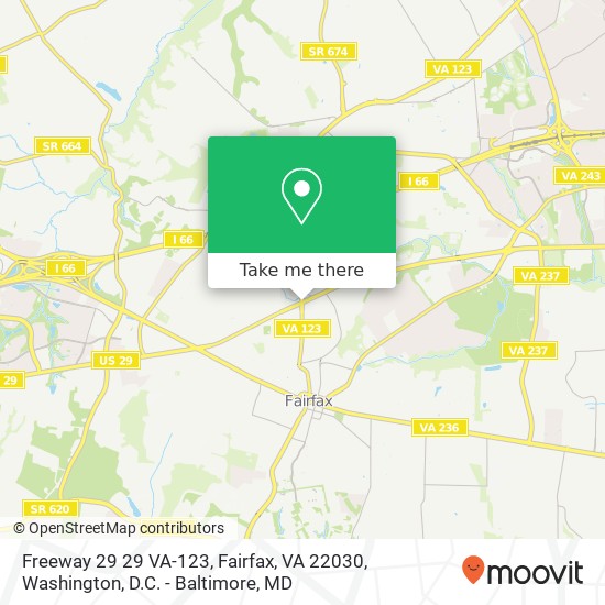 Freeway 29 29 VA-123, Fairfax, VA 22030 map