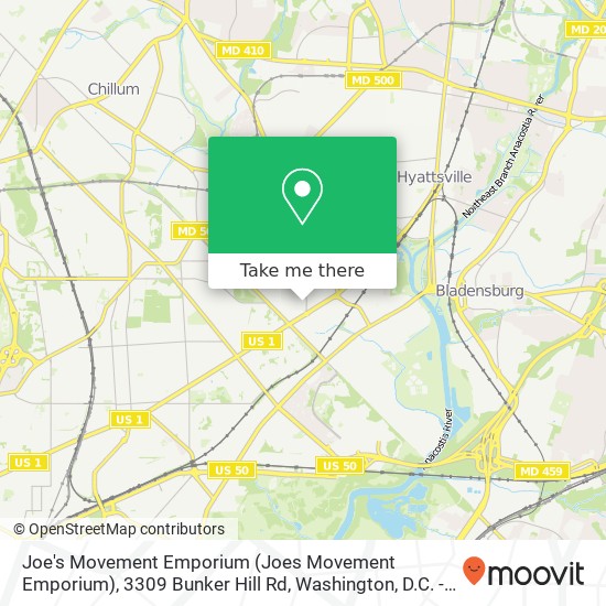 Joe's Movement Emporium (Joes Movement Emporium), 3309 Bunker Hill Rd map