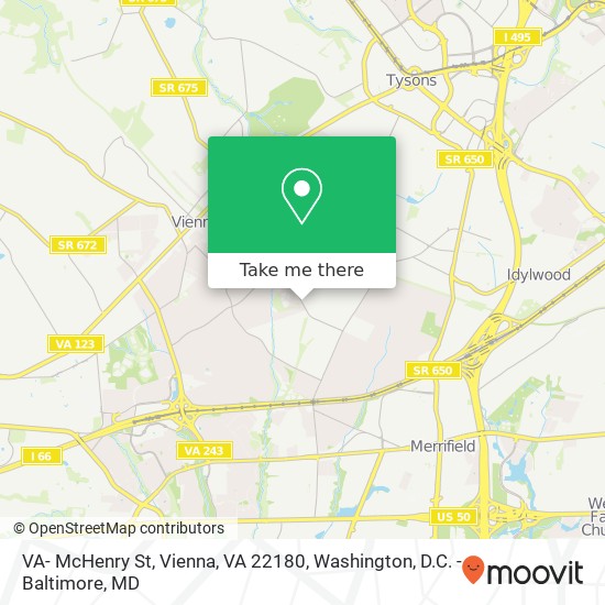 Mapa de VA- McHenry St, Vienna, VA 22180