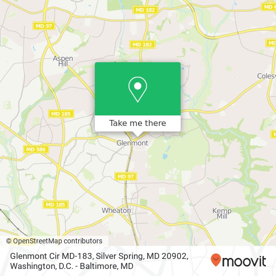 Mapa de Glenmont Cir MD-183, Silver Spring, MD 20902