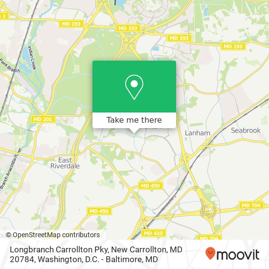 Mapa de Longbranch Carrollton Pky, New Carrollton, MD 20784