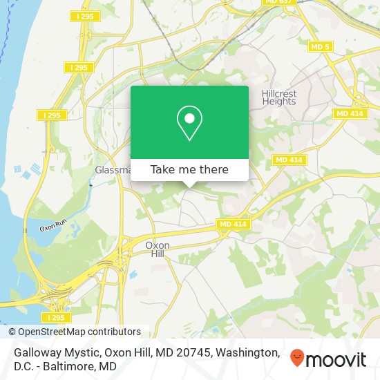 Mapa de Galloway Mystic, Oxon Hill, MD 20745