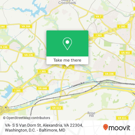 Mapa de VA- S S Van Dorn St, Alexandria, VA 22304