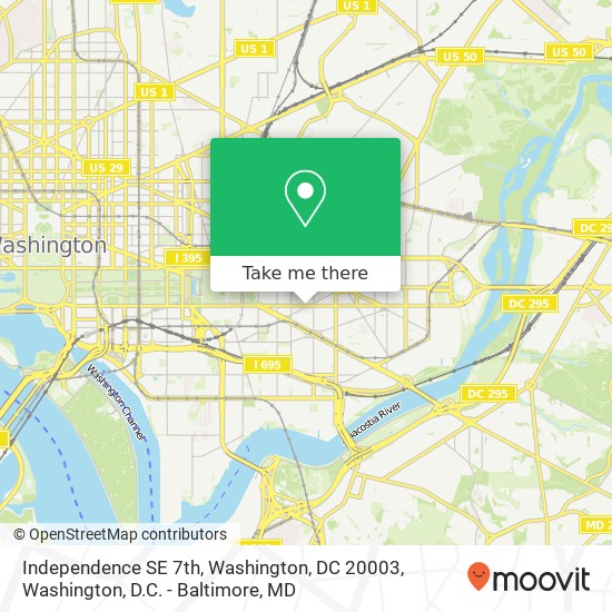 Mapa de Independence SE 7th, Washington, DC 20003