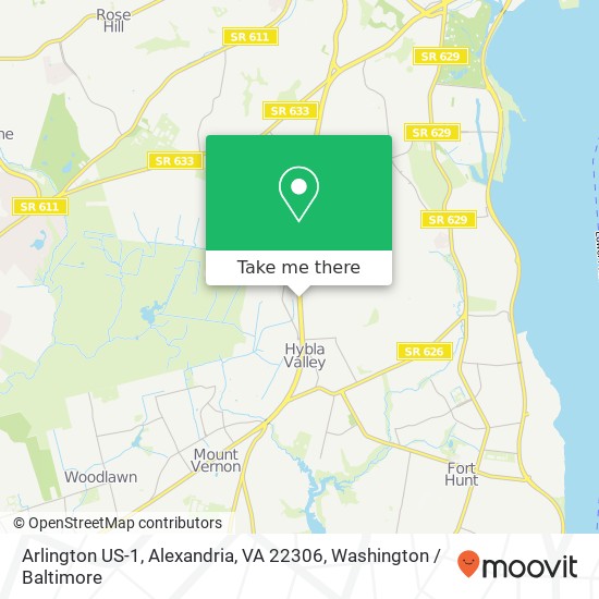 Arlington US-1, Alexandria, VA 22306 map
