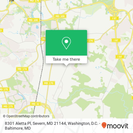 8301 Aletta Pl, Severn, MD 21144 map