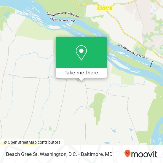 Mapa de Beach Gree St, Great Falls, VA 22066