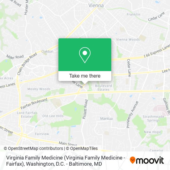 Virginia Family Medicine map
