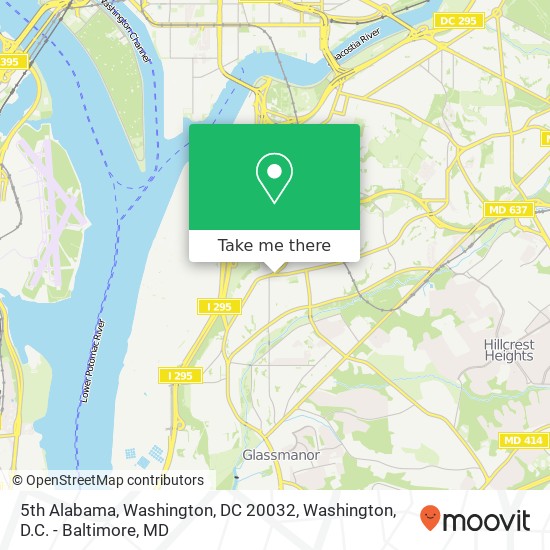 5th Alabama, Washington, DC 20032 map