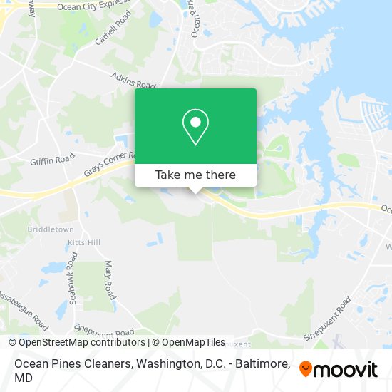 Ocean Pines Cleaners map