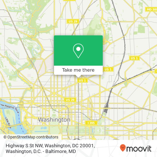 Highway  S St NW, Washington, DC 20001 map
