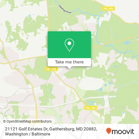 21121 Golf Estates Dr, Gaithersburg, MD 20882 map