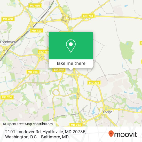 Mapa de 2101 Landover Rd, Hyattsville, MD 20785