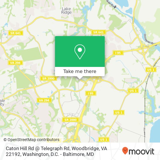 Caton Hill Rd @ Telegraph Rd, Woodbridge, VA 22192 map