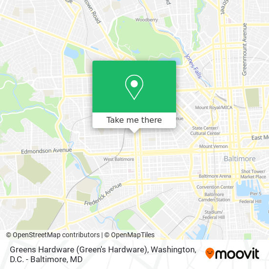 Mapa de Greens Hardware (Green's Hardware)