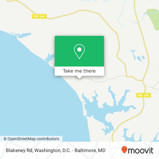 Mapa de Blakeney Rd, Leonardtown, MD 20650