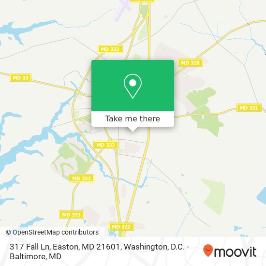 317 Fall Ln, Easton, MD 21601 map