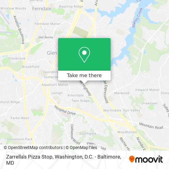 Mapa de Zarrella's Pizza Stop