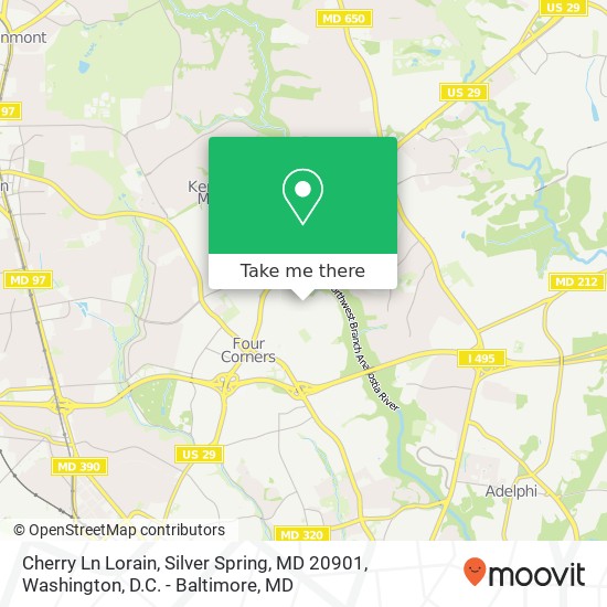 Cherry Ln Lorain, Silver Spring, MD 20901 map