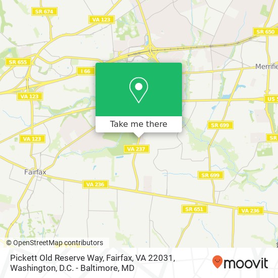 Pickett Old Reserve Way, Fairfax, VA 22031 map