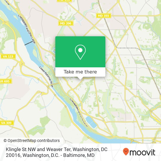Klingle St NW and Weaver Ter, Washington, DC 20016 map