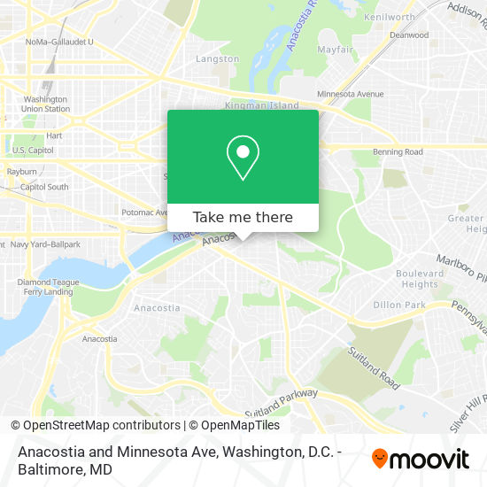 Anacostia and Minnesota Ave map