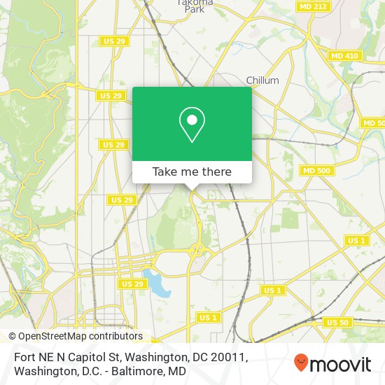 Fort NE N Capitol St, Washington, DC 20011 map