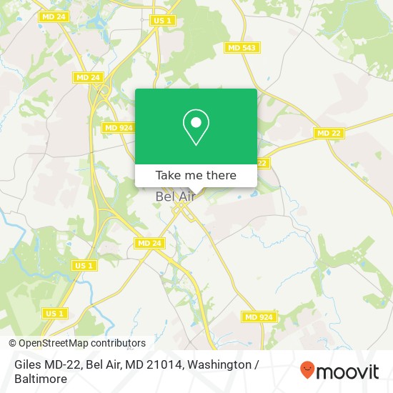 Giles MD-22, Bel Air, MD 21014 map