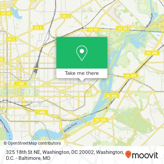 325 18th St NE, Washington, DC 20002 map