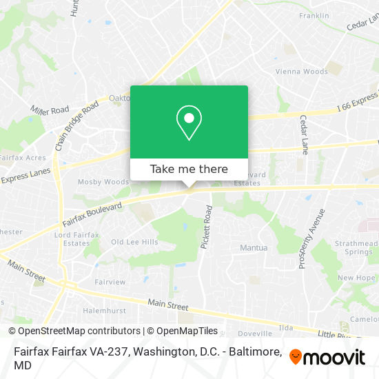 Fairfax Fairfax VA-237 map