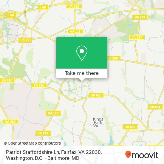 Mapa de Patriot Staffordshire Ln, Fairfax, VA 22030