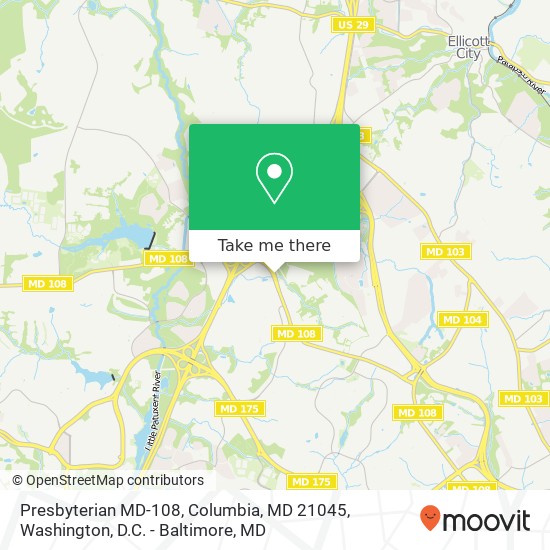 Presbyterian MD-108, Columbia, MD 21045 map