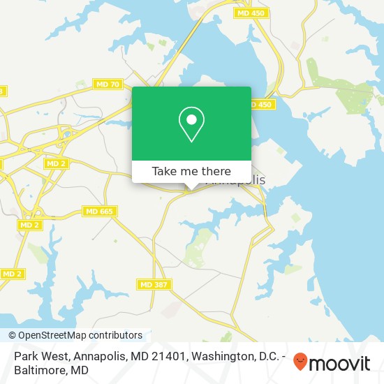 Park West, Annapolis, MD 21401 map