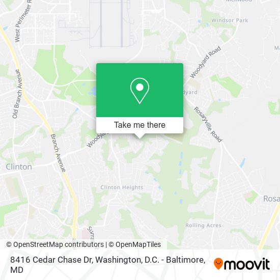 Mapa de 8416 Cedar Chase Dr