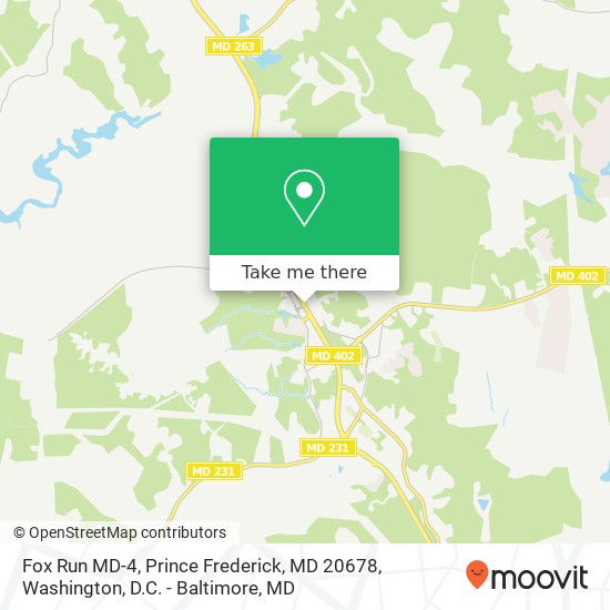 Mapa de Fox Run MD-4, Prince Frederick, MD 20678