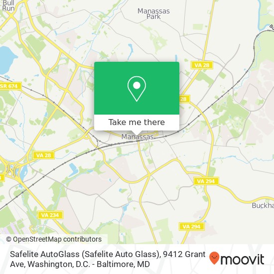 Mapa de Safelite AutoGlass (Safelite Auto Glass), 9412 Grant Ave