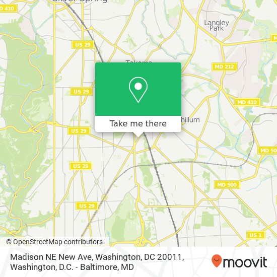 Madison NE New Ave, Washington, DC 20011 map