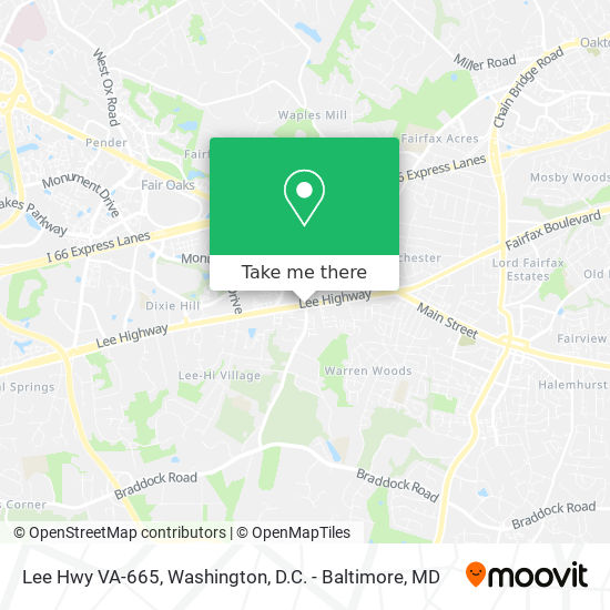 Mapa de Lee Hwy VA-665