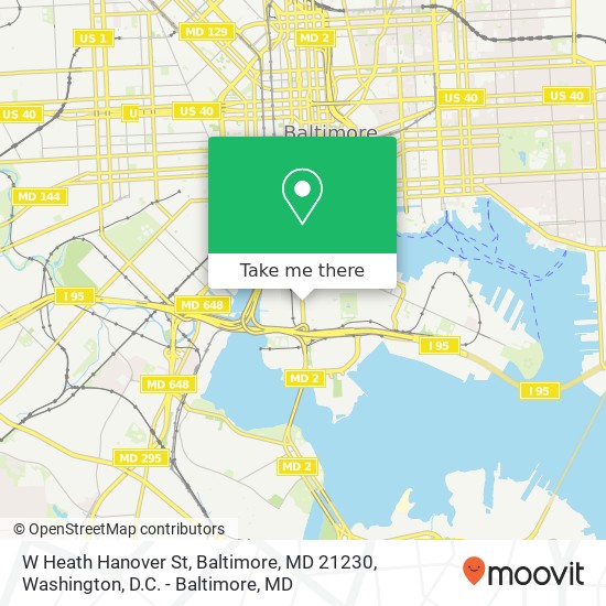 W Heath Hanover St, Baltimore, MD 21230 map