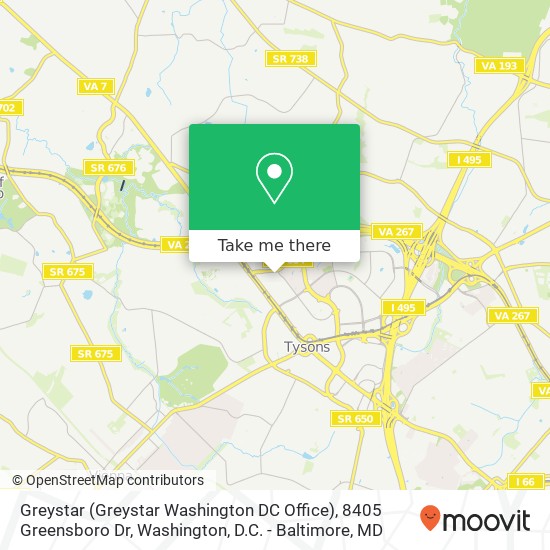 Mapa de Greystar (Greystar Washington DC Office), 8405 Greensboro Dr