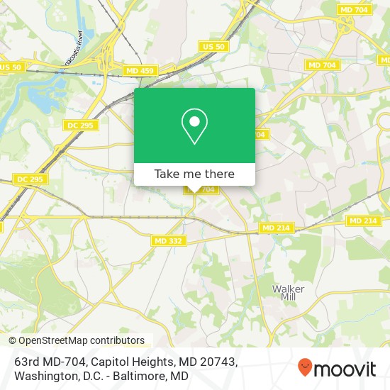 63rd MD-704, Capitol Heights, MD 20743 map