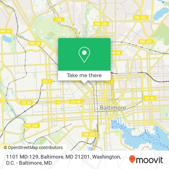 Mapa de 1101 MD-129, Baltimore, MD 21201