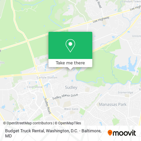 Budget Truck Rental map