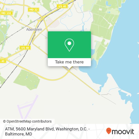Mapa de ATM, 5600 Maryland Blvd