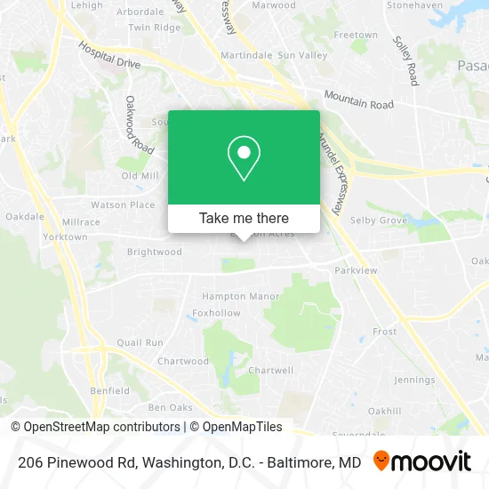 206 Pinewood Rd, Millersville, MD 21108 map