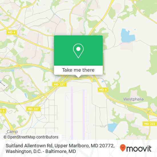 Mapa de Suitland Allentown Rd, Upper Marlboro, MD 20772