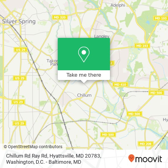 Chillum Rd Ray Rd, Hyattsville, MD 20783 map